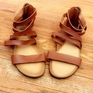 Tan Sandals Size 4
